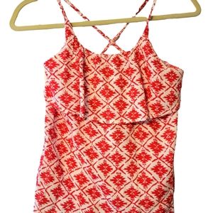 Nordstrom Tucker+Tate Cross Back Ruffle Tank XL
